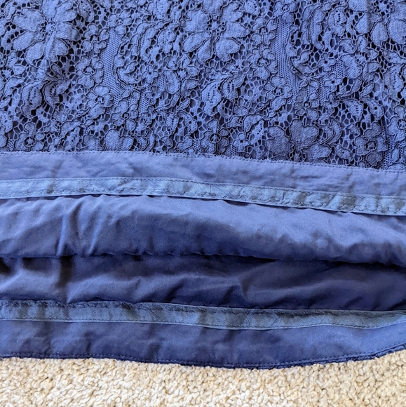 Draper James Navy Lace Ruffle Top - Picture 6 of 11